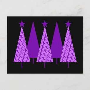 Julgranar - Violet Ribbon Helg Vykort