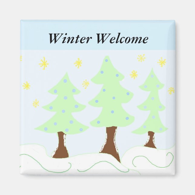 Julgranar - Winter Welcome Magnet (Framsidan)