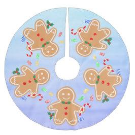 Julgranater Pepparkaksgubbe Candy cane Julgransmatta Borstad Polyester