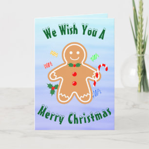 Julgranater Pepparkaksgubbe Candy cane Kort