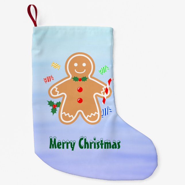 Julgranater Pepparkaksgubbe Candy cane Liten Julstrumpa (Framsidan)