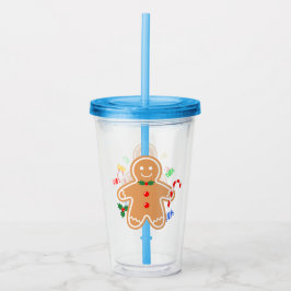 Julgranater Pepparkaksgubbe Candy cane Take Away Mugg