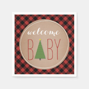 Julgranbaby shower - pläd pappersservett