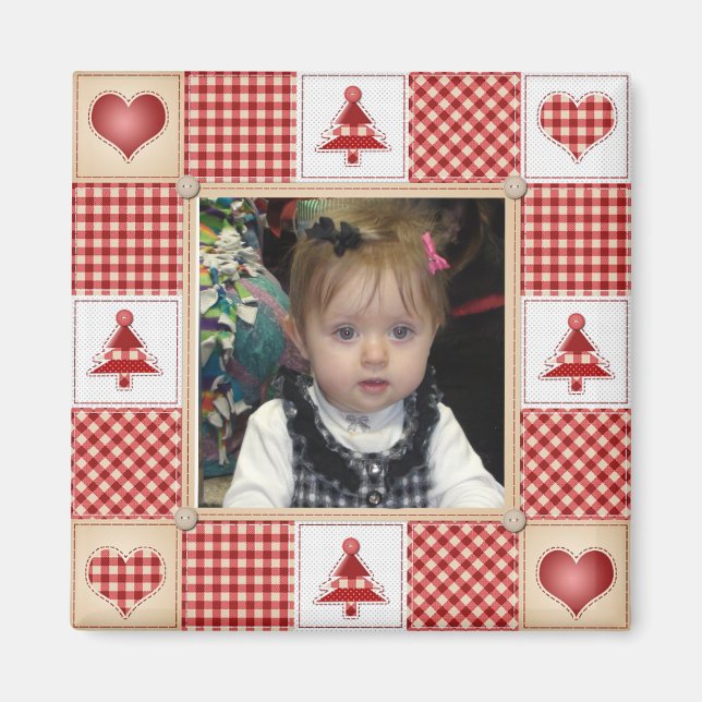 Julgranen julgran Land Gräns Magnet (Framsidan)