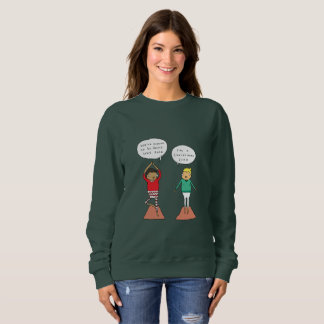 Julgranen poserar jumper för | den roliga Yogajul T-shirt