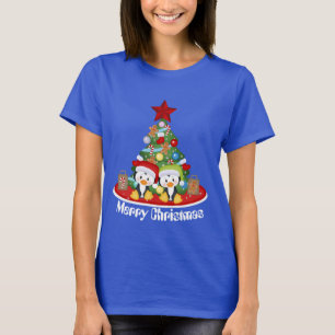 Julgranhelgdagpingvin tillfogar meddelandet t shirt