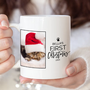Julgrankatt första foto för jul Två-Tonad mugg