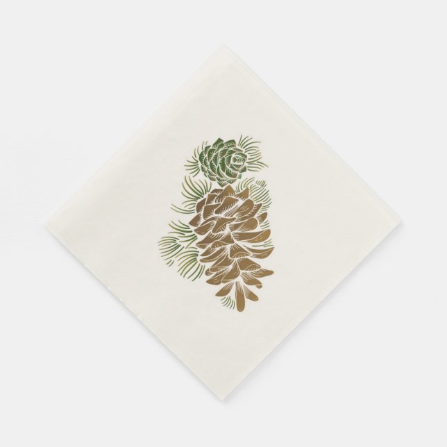 Julgrankottspapperstallrikar Pappersservett (Hörn)