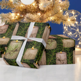 Julgranljus på julgranen presentpapper
