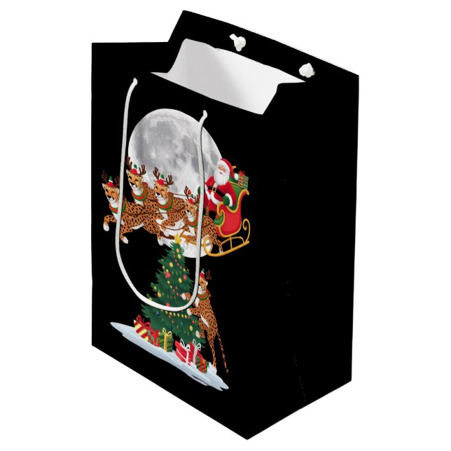 Julgranljus Roliga Tomte Ridande Gepard  (Framsidan Vinklad)