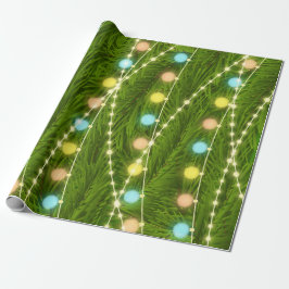 Julgranljus som slår in papper presentpapper