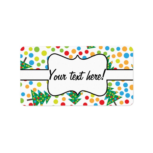 Julgranmönster Adressetikett (Framsidan)