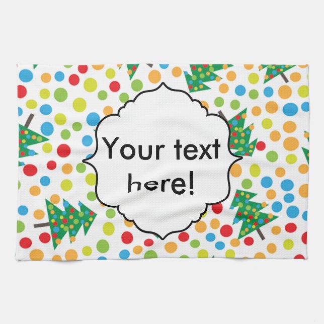 Julgranmönster Kökshandduk (Horisontell)