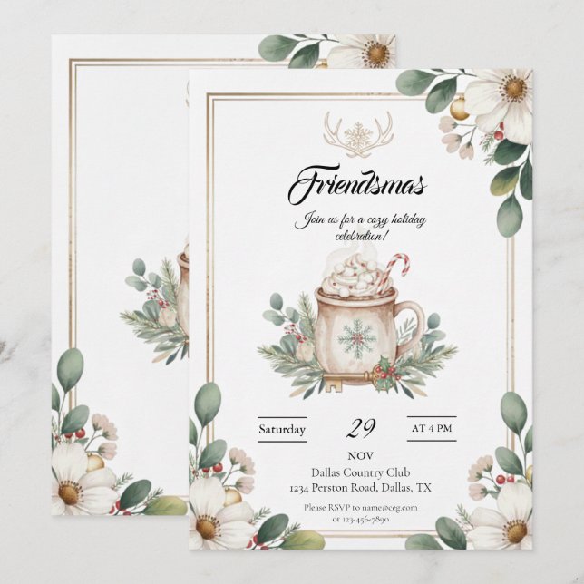 Julgrannarnas Julfest Inbjudan Utskrivbar (Fram/baksida)