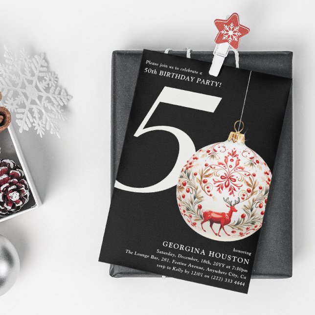 Julgrannsakel 50-årsfirande inbjudningar (Skapare uppladdad)