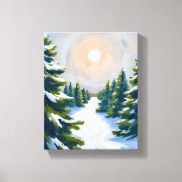 Julgranodling Vattenfärg Canvastryck