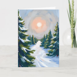 Julgranodling Vattenfärg Helgkort
