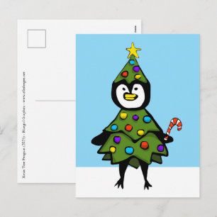 Julgranpingvin Helg Vykort