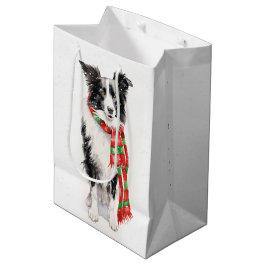 Julgräns Collie I Snöflingor