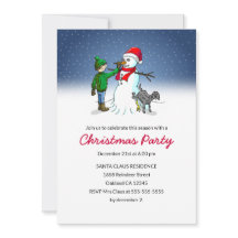 Julgransfest Inbjudan att bygga en snöman