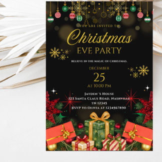 Julgransfest Invitation Inbjudningar