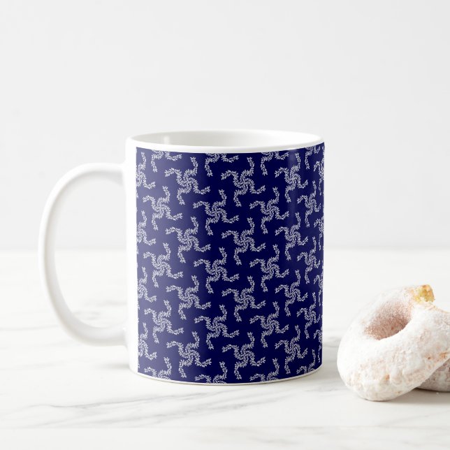 Julgranskrans Blå, Juldekoration, Xmas Kaffemugg (Med munk)