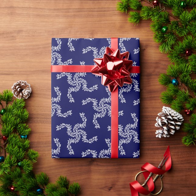 Julgranskrans Blå, Juldekoration, Xmas Presentpapper (Julgåva)