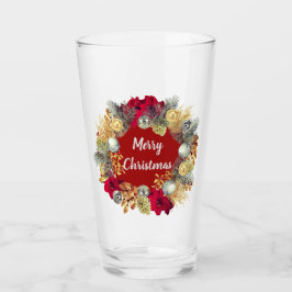 Julgranskrans Glas Tumbler Festlig Barutrustning
