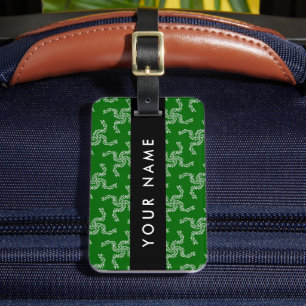 Julgranskrans, Grön, Ditt namn, Personlig Bagagebricka