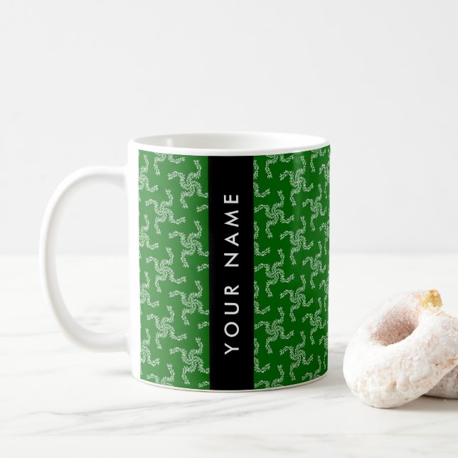 Julgranskrans, Grön, Ditt namn, Personlig Kaffemugg (Med munk)