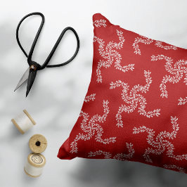 Julgranskrans Röd, Juldekoration, Xmas Prydnadskudde