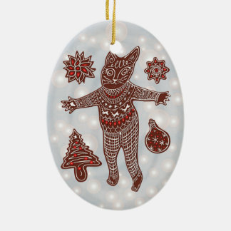Julgranskrydda Katt & Kakor Prydnad Julgransprydnad Keramik