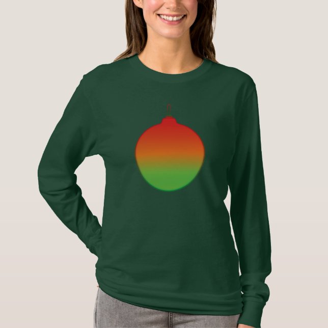 Julgranskula Ornament Långärmad T-Shirt (Framsida)