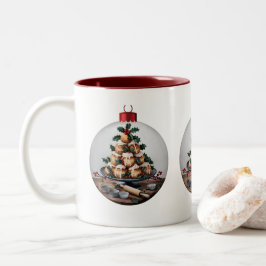 Julgranskula Profiteroles Bagare Två-Tonad Mugg