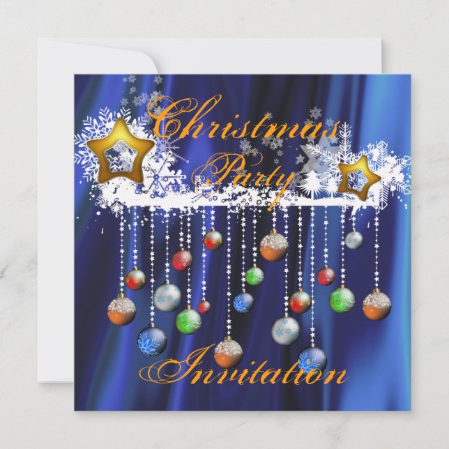 Julgranskulor Festlig Inbjudan (Framsida)