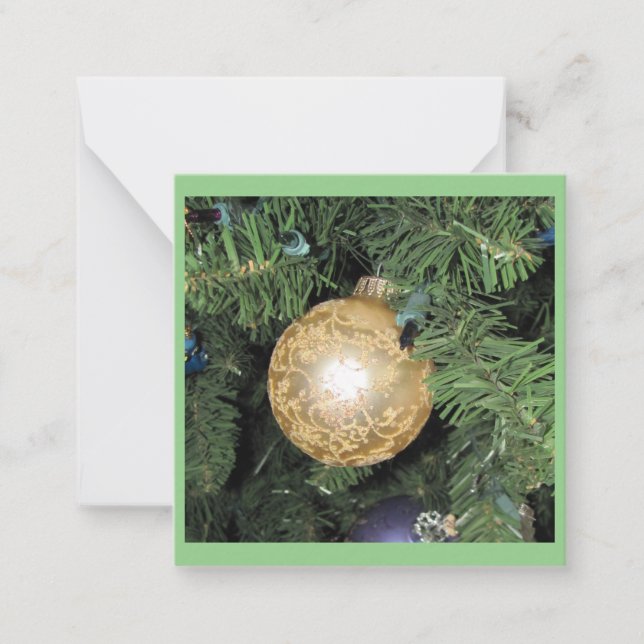 Julgransornament Platta Notkort Anteckningskort (Framsida)
