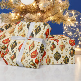 Julgransprydnad Färgrik Guld Design Presentpapper