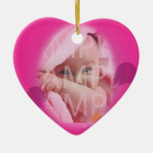 Julgransprydnad för bebis födelseuppgifter. rosa