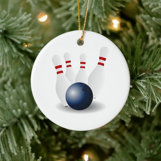 Julgransprydnad för bowling keramik (Träd)
