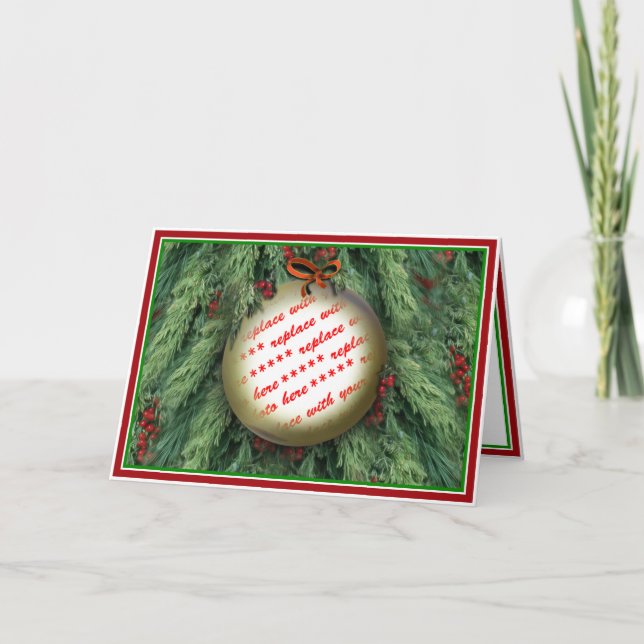 Julgransprydnad Fotolampa Helgkort (Framsida)