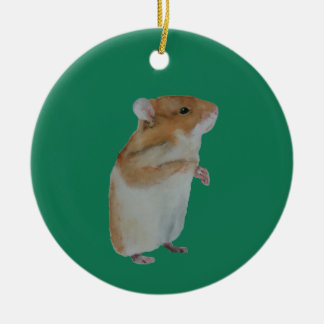 Julgransprydnad i form av hamster keramik
