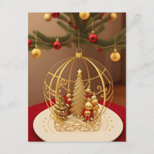✨ Julgransprydnad i guld Lyx Festiv Vykort