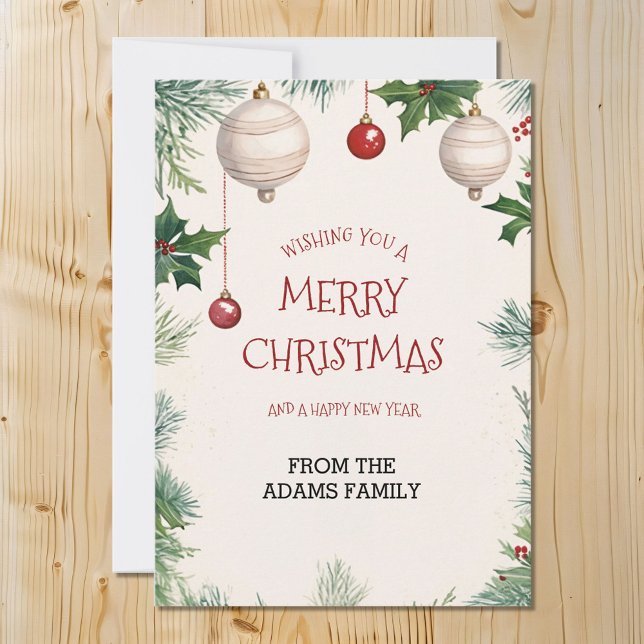 Julgransprydnad julgransdekoration Murgröna och äd Julkort (Skapare uppladdad)