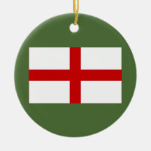 Julgransprydnad med Englands flagga