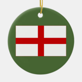 Julgransprydnad med Englands flagga Keramik