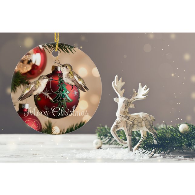 Julgransprydnad med kolibri keramik (Skapare uppladdad)