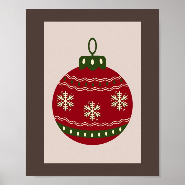 Julgransprydnad Röd Poster (Framsidan)