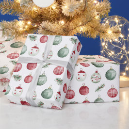 Julgransprydnad rustic watercolor-känsla presentpapper