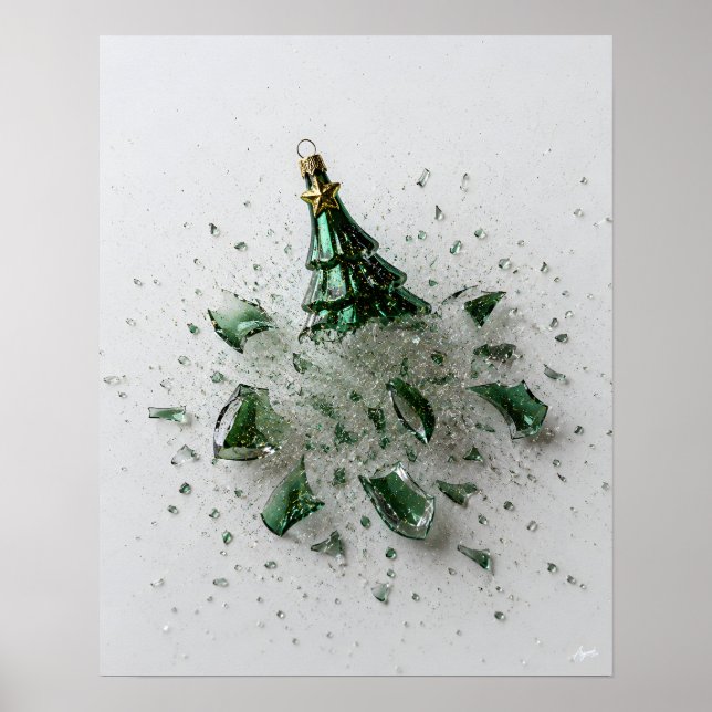 Julgransprydnad splittras i stjärnexplosion sedd u poster (Framsidan)