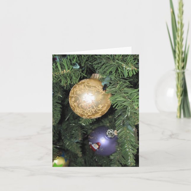 Julgransprydnad tomma vikta kort (Framsida)